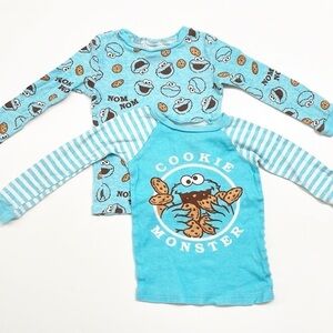 Sesame Street Cookie Monster toddler boys pajama tops